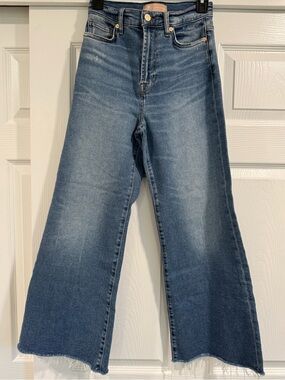 7 For All of Man Kind Ultra High Rise Cropped Jo Luxe Jeans in Vintage Panorama